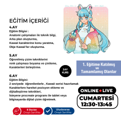 Kawaii Art Çizim Eğitimi Orta Seviye (8-12 Yaş)