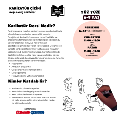 Karikatür Çizim - Yüz Yüze (Başlangıç Seviyesi) (6-9 Yaş )