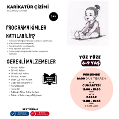 Karikatür Çizim - Yüz Yüze (Başlangıç Seviyesi) (6-9 Yaş )