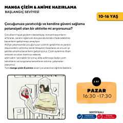 Manga Çizim ve Anime Hazırlama  (10-16 Yaş)- Yüz Yüze