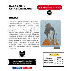 Manga Çizim ve Anime Hazırlama  (10-16 Yaş)- Yüz Yüze