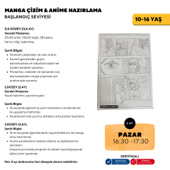 Manga Çizim ve Anime Hazırlama  (10-16 Yaş)- Yüz Yüze