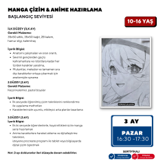 Manga Çizim ve Anime Hazırlama  (10-16 Yaş)- Yüz Yüze