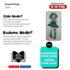 Kawaii Manga Çizim (8-13 Yaş) - Yüz Yüze - Başlangıç Seviyesi