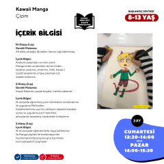 Kawaii Manga Çizim (8-13 Yaş) - Yüz Yüze - Başlangıç Seviyesi