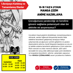 Manga Çizim ve Anime Hazırlama (Orta Seviye)(10-16 Yaş) - Yüz Yüze