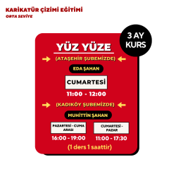 Karikatür Çizim Eğitimi - Yüz Yüze (Orta Seviye) (6-9 Yaş )