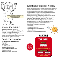Karikatür Çizim Eğitimi - Yüz Yüze (Orta Seviye) (6-9 Yaş )