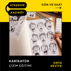 Karikatür Çizim - Yüz Yüze (Orta Seviye) (6-9 Yaş )
