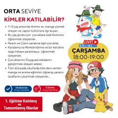 Kodomo Manga & Anime Çizimi (7-13 Yaş)  Orta Seviye