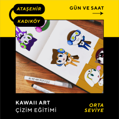 Kawaii Manga Çizim Eğitimi (8-13 Yaş)(Orta Seviye) - Yüz Yüze