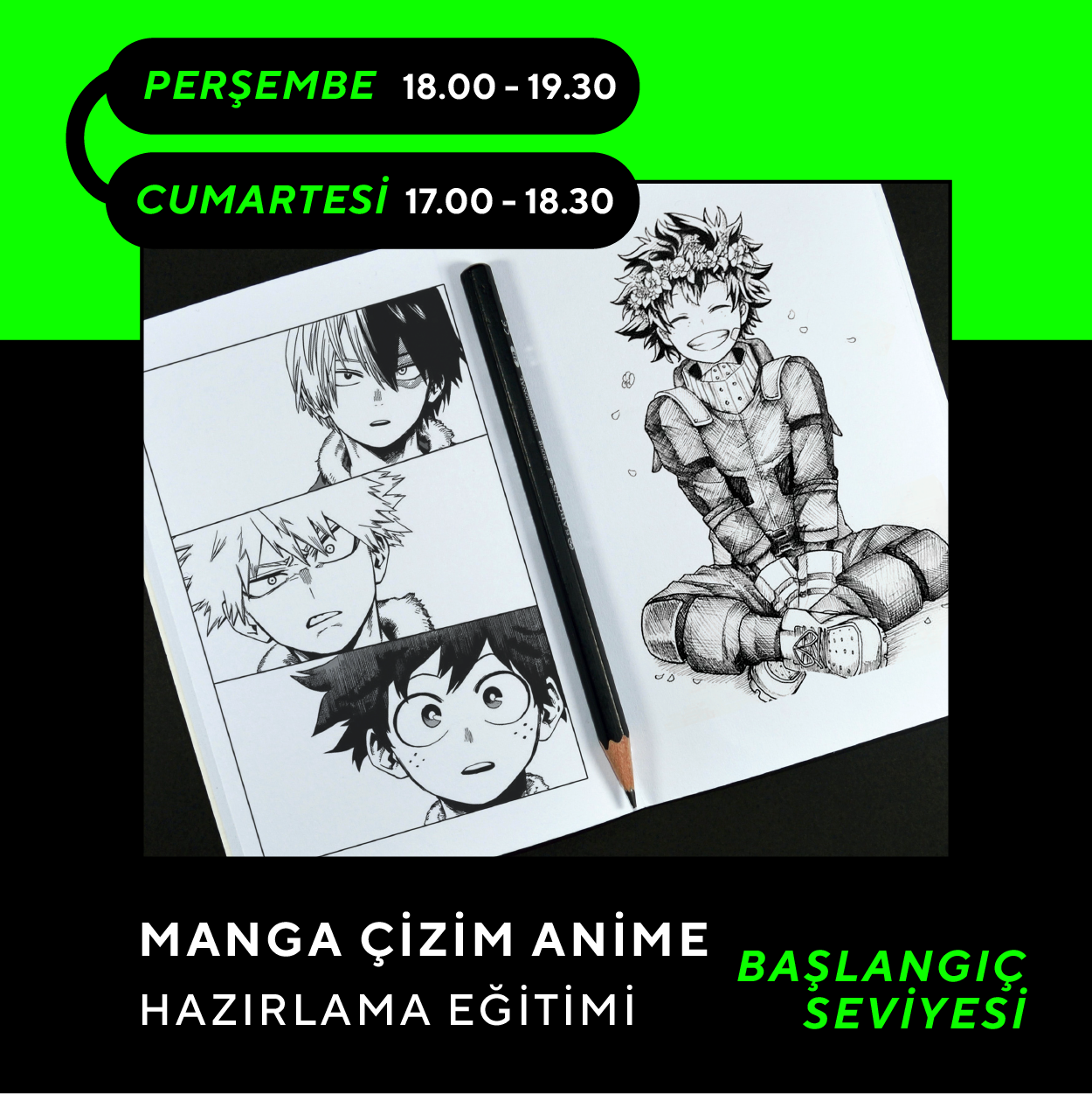 Manga Çizim ve Anime Hazırlama (Başlangıç Seviye) 17 Yaş ve Yetişkin