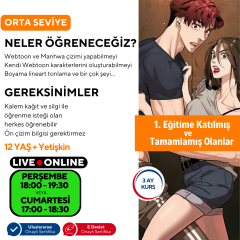 Webtoon ve Manhwa (Kore Çizgi Roman) Hazırlama Eğitimi (Orta Seviye)