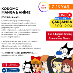 Kodomo Manga & Anime Çizimi Eğitimi (7-13 Yaş) - İleri Seviye