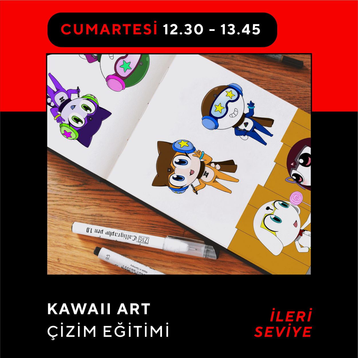 Kawaii Art Çizim  İleri Seviye (8-12 Yaş)