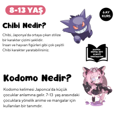 Kawaii Manga Çizim Eğitimi (8-13 Yaş) İleri Seviye - Yüz Yüze