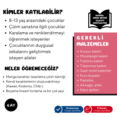 Kawaii Manga Çizim  (8-13 Yaş) İleri Seviye - Yüz Yüze