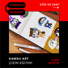 Kawaii Manga Çizim Eğitimi (8-13 Yaş) İleri Seviye - Yüz Yüze
