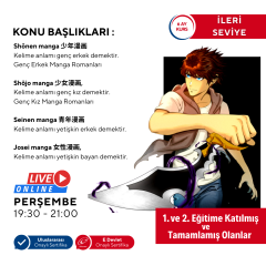 Mangaka Olmak için Japon Çizgi Roman (MANGA) Storyboard Eğitimi (İleri Seviye)