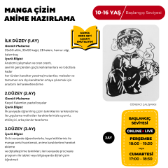 Manga Çizim ve Anime Hazırlama (Başlangıç Seviye) 10-16 Yaş