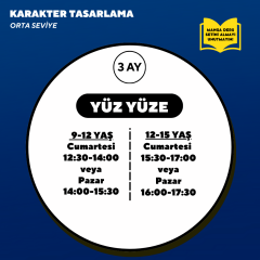 Karakter Tasarlama (9-15 Yaş)(Orta Seviye) - Yüz Yüze