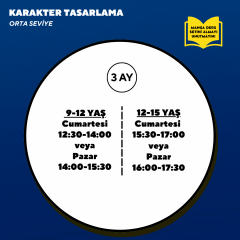 Karakter Tasarlama (9-15 Yaş)(Orta Seviye) - Yüz Yüze