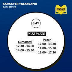 Karakter Tasarlama (9-15 Yaş)(Orta Seviye) - Yüz Yüze