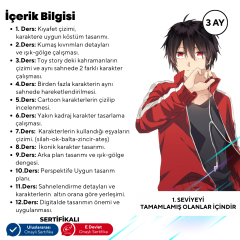 Karakter Tasarlama (9-15 Yaş)(Orta Seviye) - Yüz Yüze