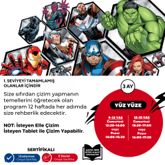 Karakter Tasarlama (9-15 Yaş)(Orta Seviye) - Yüz Yüze