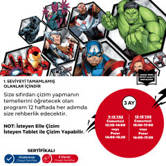 Karakter Tasarlama (9-15 Yaş)(Orta Seviye) - Yüz Yüze