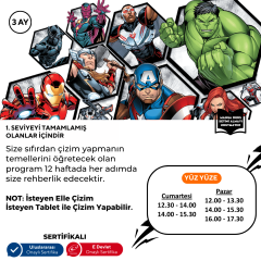 Karakter Tasarlama (9-15 Yaş)(Orta Seviye) - Yüz Yüze