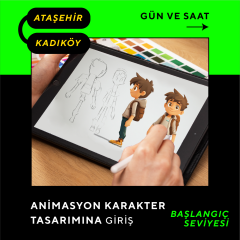 Animasyon Karakter Tasarımına Giriş (+15 yaş) - Başlangıç Seviyesi - Yüz Yüze