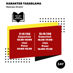 Karakter Tasarlama (9-15 Yaş)- Başlangıç Seviyesi Yüz Yüze