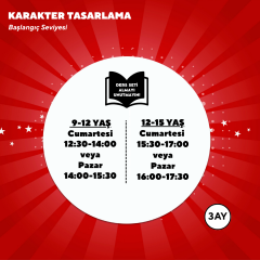 Karakter Tasarlama (9-15 Yaş)- Başlangıç Seviyesi Yüz Yüze