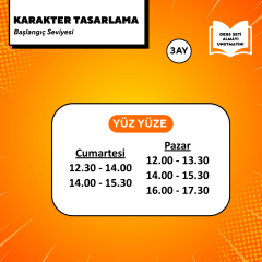 Karakter Tasarlama (9-15 Yaş)- Başlangıç Seviyesi Yüz Yüze
