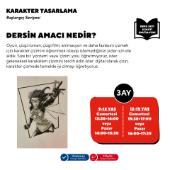 Karakter Tasarlama (9-15 Yaş)- Başlangıç Seviyesi Yüz Yüze