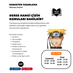 Karakter Tasarlama (9-15 Yaş)- Başlangıç Seviyesi Yüz Yüze