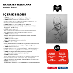 Karakter Tasarlama (9-15 Yaş)- Başlangıç Seviyesi Yüz Yüze