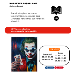 Karakter Tasarlama (9-15 Yaş)- Başlangıç Seviyesi Yüz Yüze