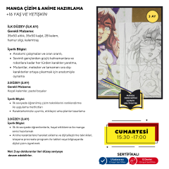 Manga Çizim Ve Anime Hazırlama  -Yüz Yüze ( + 16 ve Yetişkin)