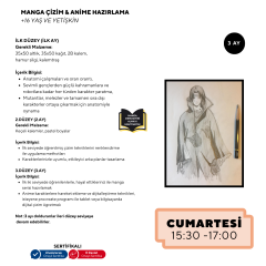 Manga Çizim Ve Anime Hazırlama  -Yüz Yüze ( + 16 ve Yetişkin)