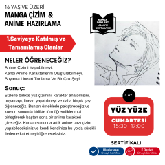 Manga Çizim Ve Anime Hazırlama (Orta Seviye) -Yüz Yüze ( + 16 ve Yetişkin)