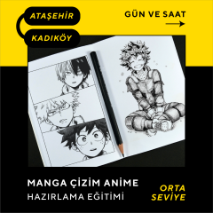 Manga Çizim Ve Anime Hazırlama (Orta Seviye) -Yüz Yüze ( + 16 ve Yetişkin)