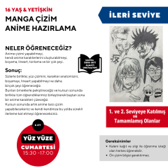 Manga Çizim Ve Anime Hazırlama (İleri Seviye) -Yüz Yüze ( + 16 ve Yetişkin)
