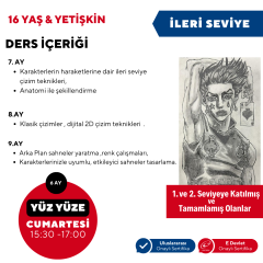 Manga Çizim Ve Anime Hazırlama Eğitimi(İleri Seviye) -Yüz Yüze ( + 16 ve Yetişkin)
