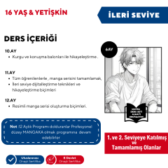 Manga Çizim Ve Anime Hazırlama (İleri Seviye) -Yüz Yüze ( + 16 ve Yetişkin)