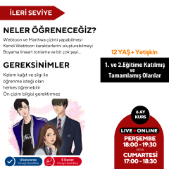 Webtoon ve Manhwa (Kore Çizgi Roman) Hazırlama Eğitimi (İleri Seviye )