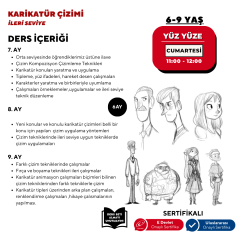 Karikatür Çizim Eğitimi - Yüz Yüze (İleri Seviye) (6-9 Yaş )
