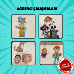 Karikatür Çizim - Yüz Yüze (İleri Seviye) (6-9 Yaş )