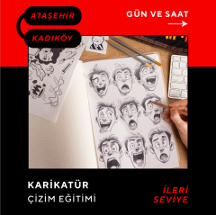 Karikatür Çizim - Yüz Yüze (İleri Seviye) (6-9 Yaş )